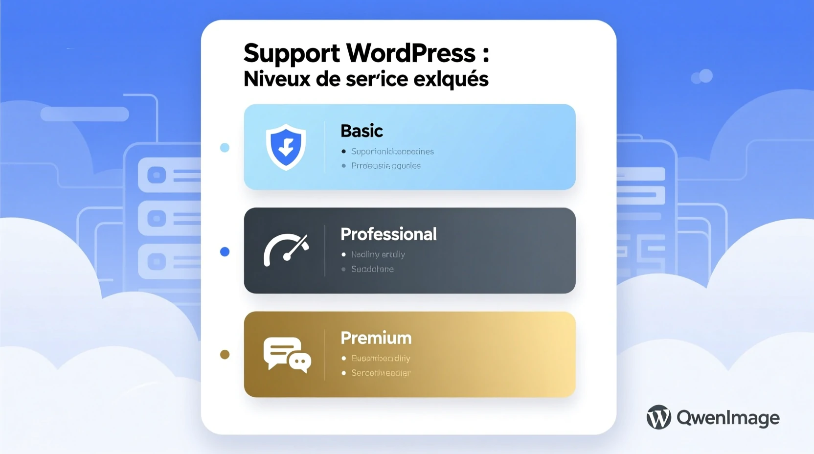 Support WordPress : niveaux de service expliqués
