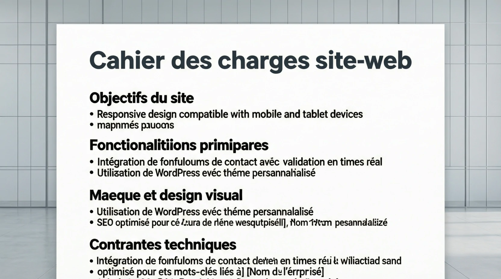 Cahier des charges site web : modèle et guide complet